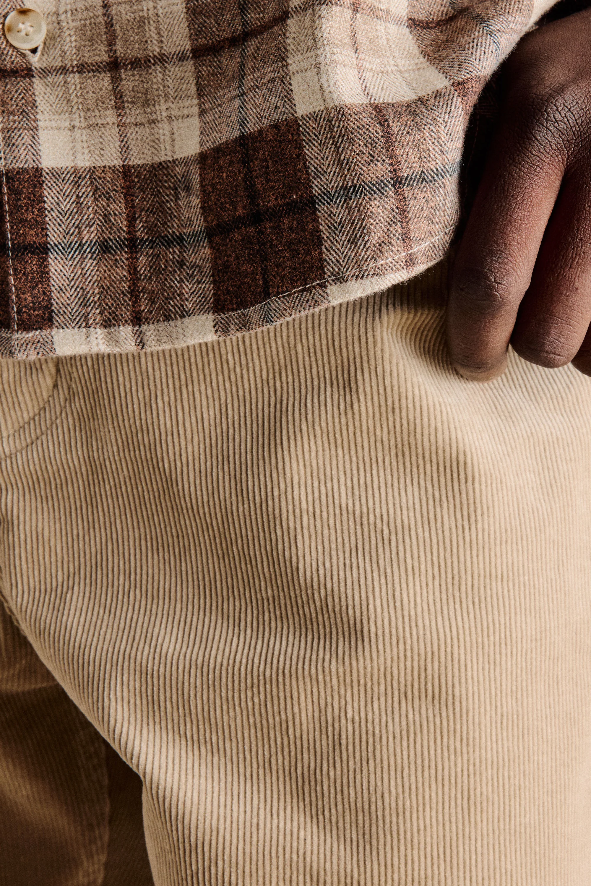 Andy Straight Corduroy Pants | Beige - Image 5
