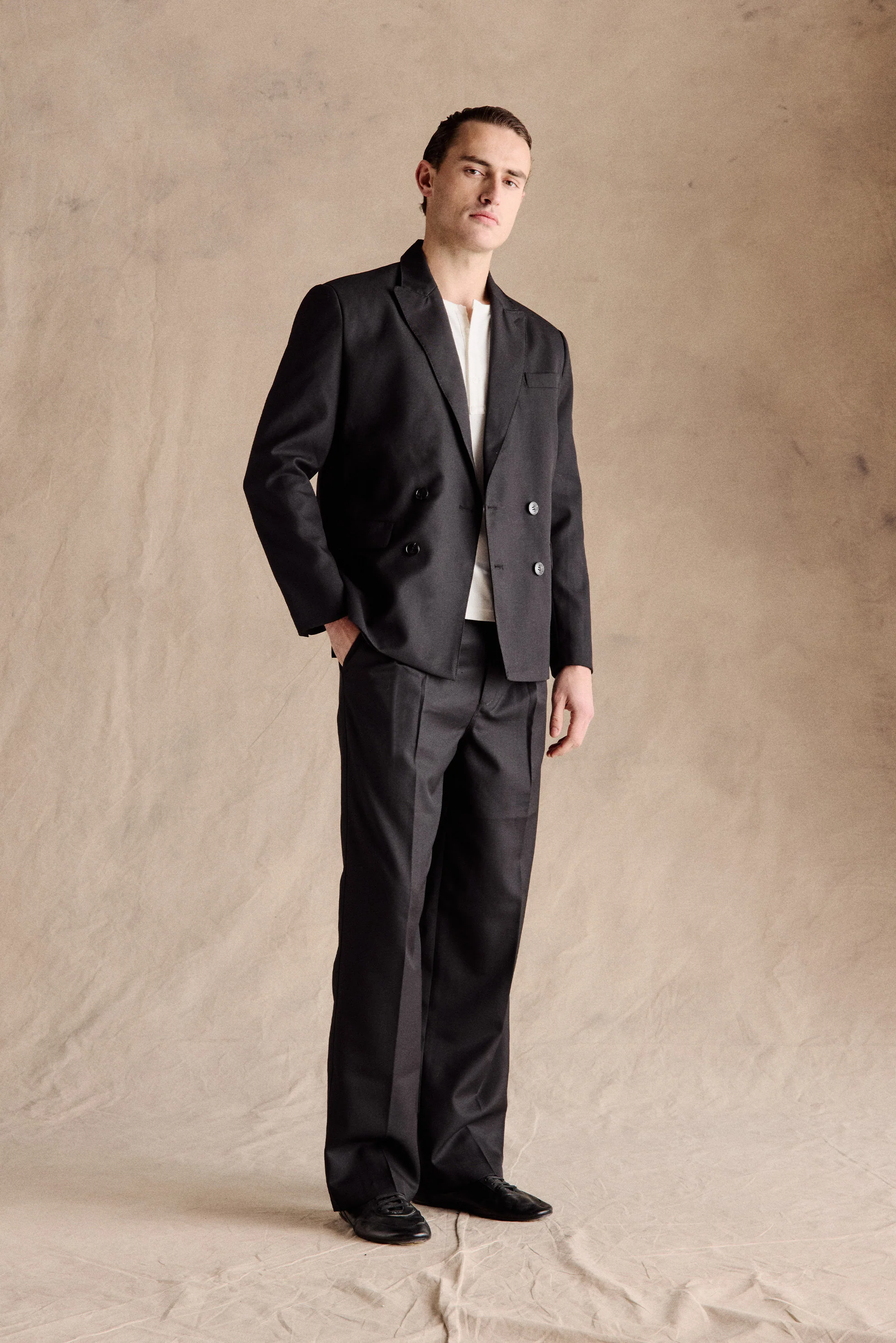 John Double-Breasted Blazer | Black - Image 4