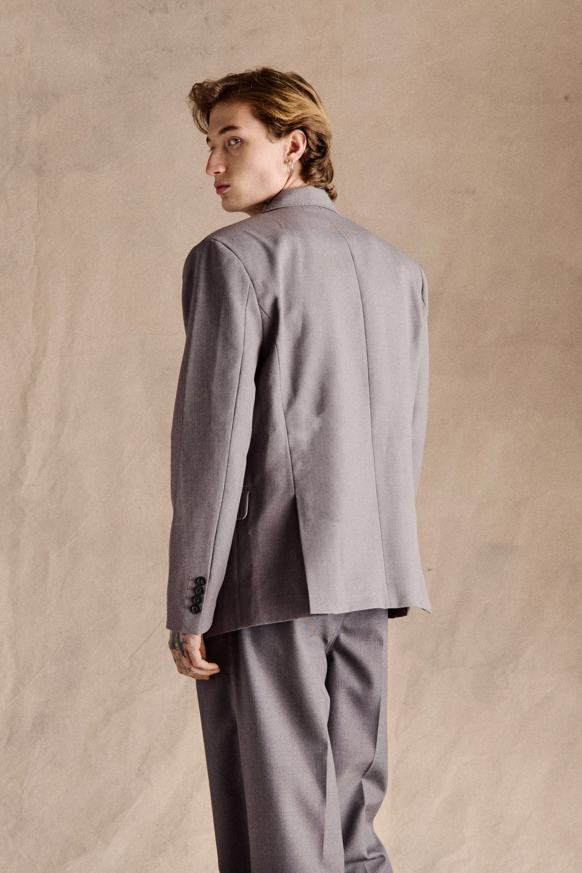 John Double-Breasted Blazer | Grey - Image 3