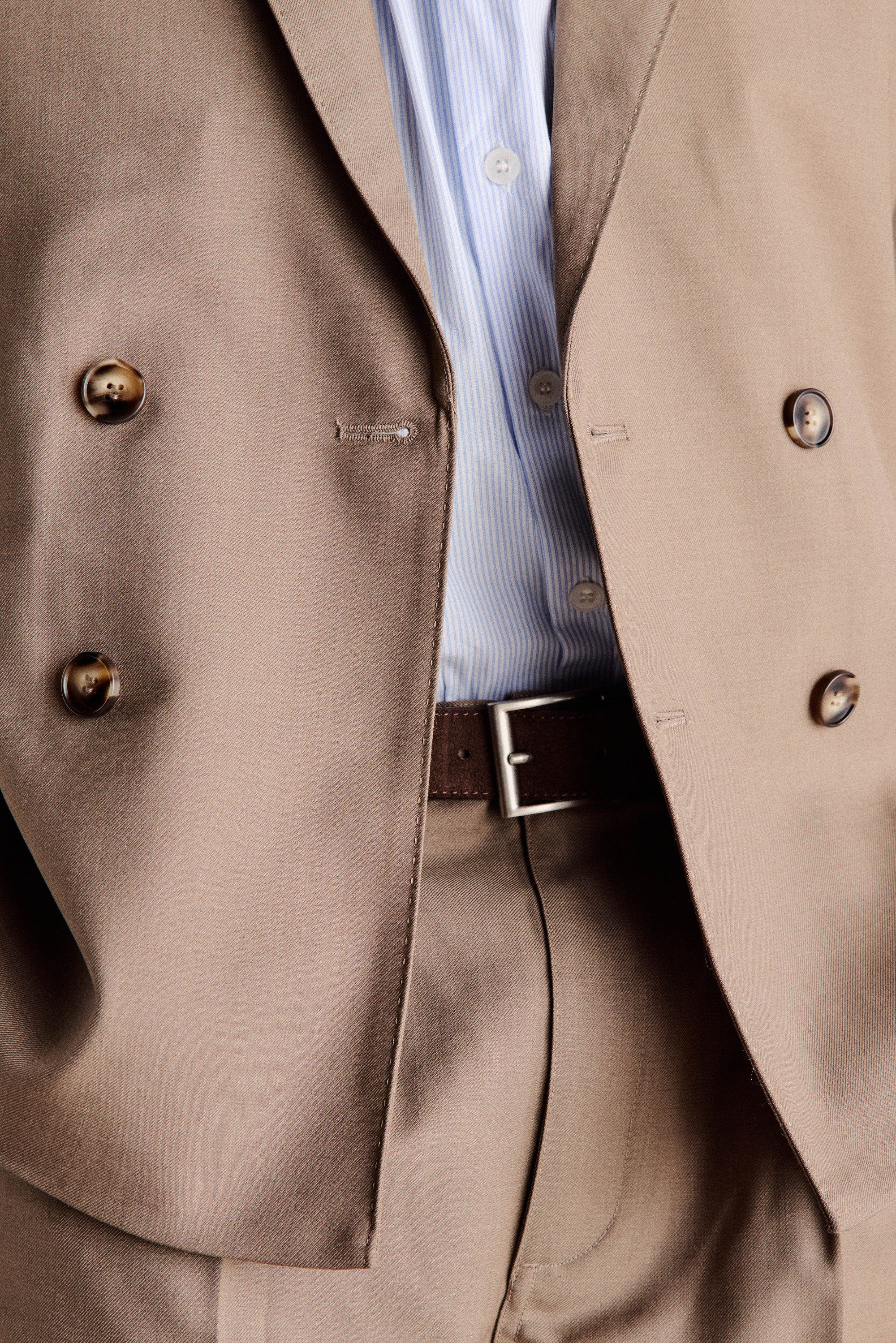 John Double-Breasted Blazer | Light Brown - Image 6