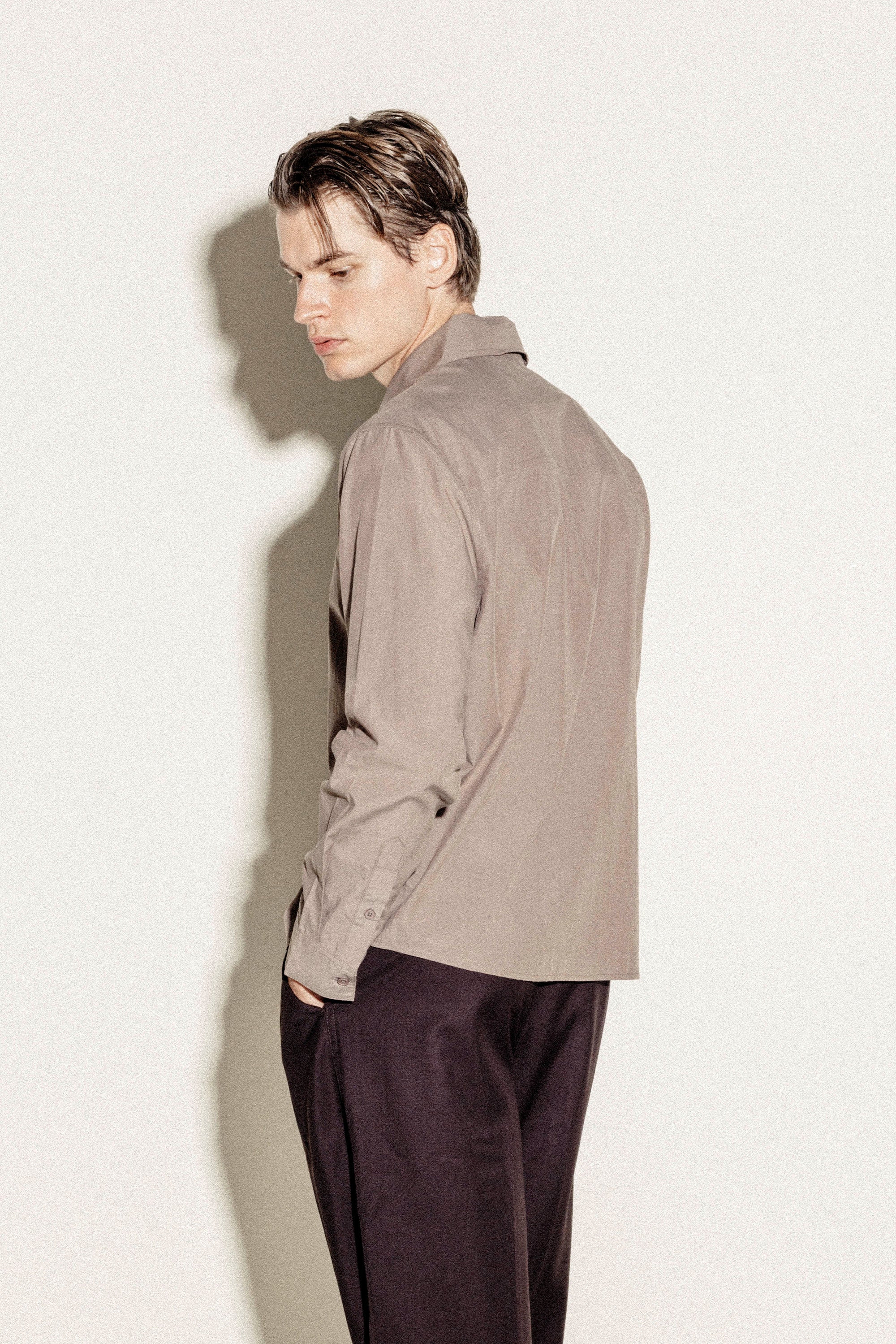 Lane Button-Up Shirt | Light Brown - Image 3