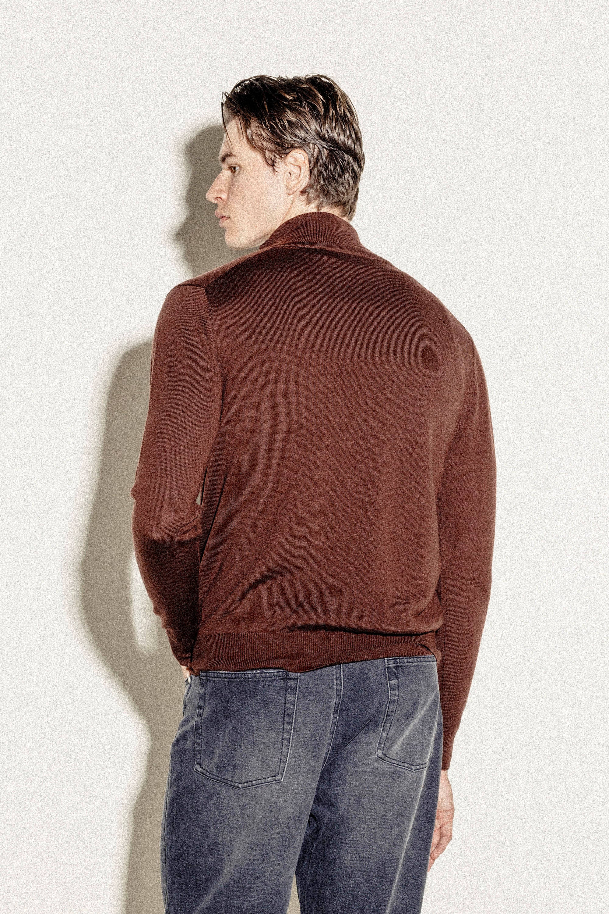 Hawke Slim Zip Vest | Dark Brown - Image 3