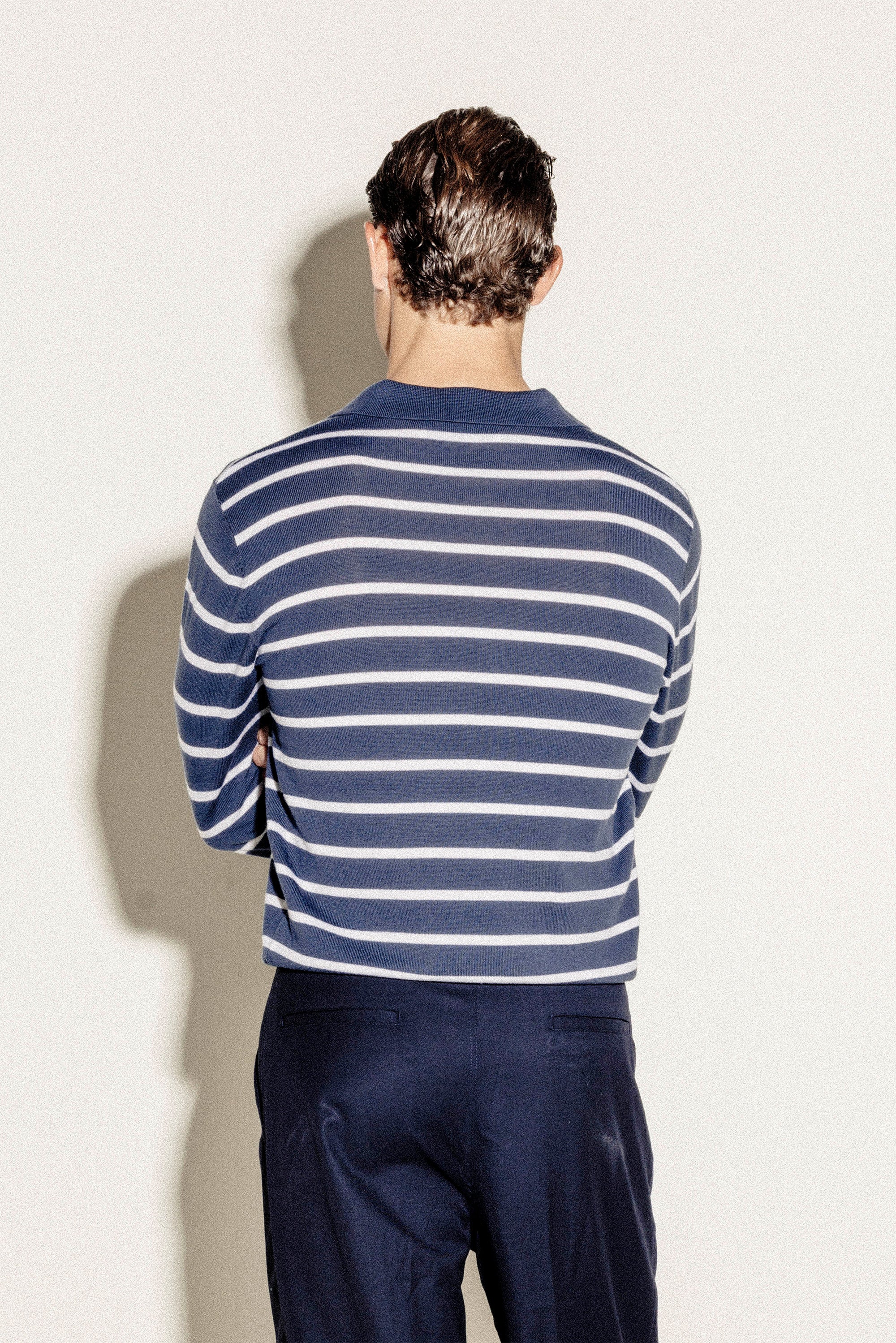 Rebel Striped Polo | Navy - Image 3