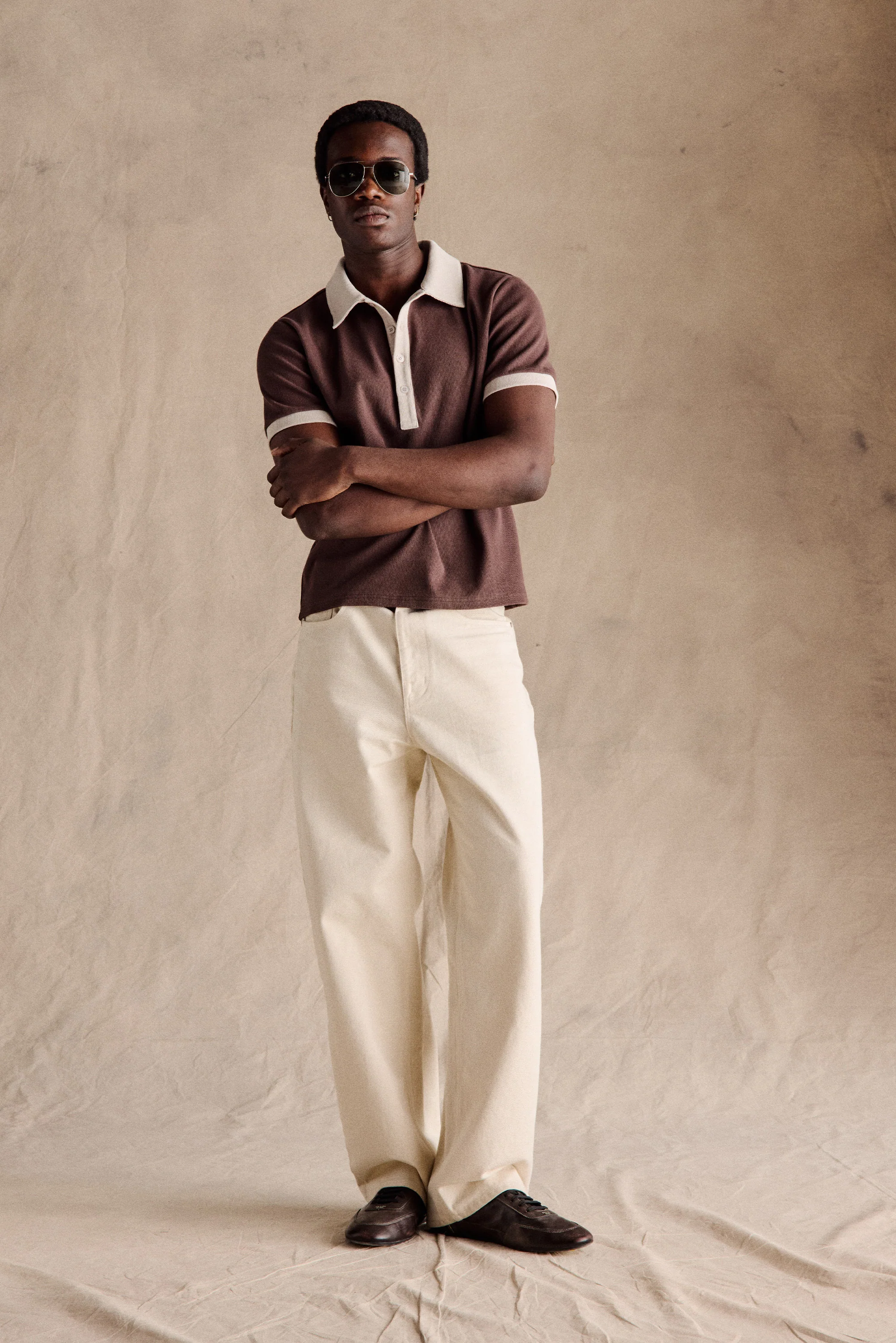 Johan Trimmed Polo | Brown - Image 4