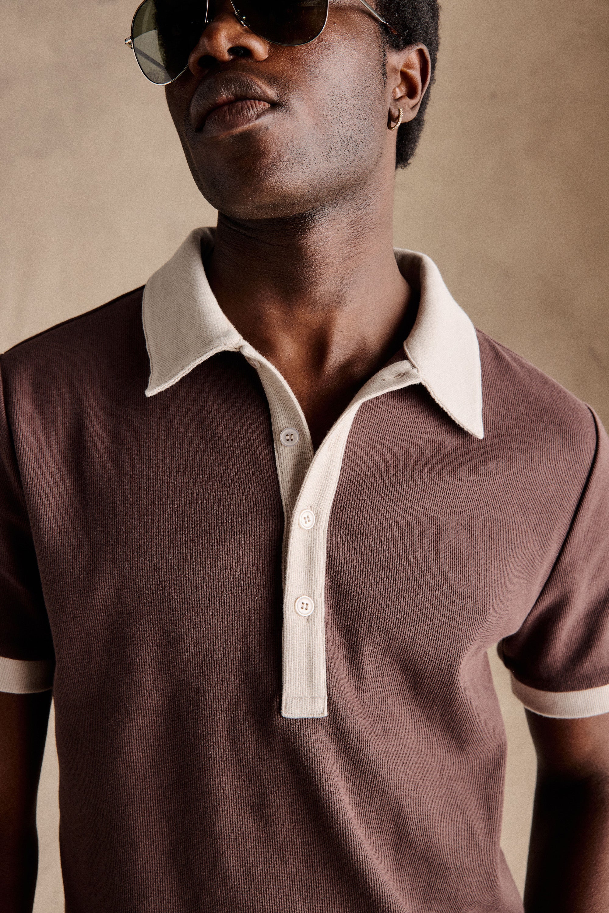 Johan Trimmed Polo | Brown - Image 5