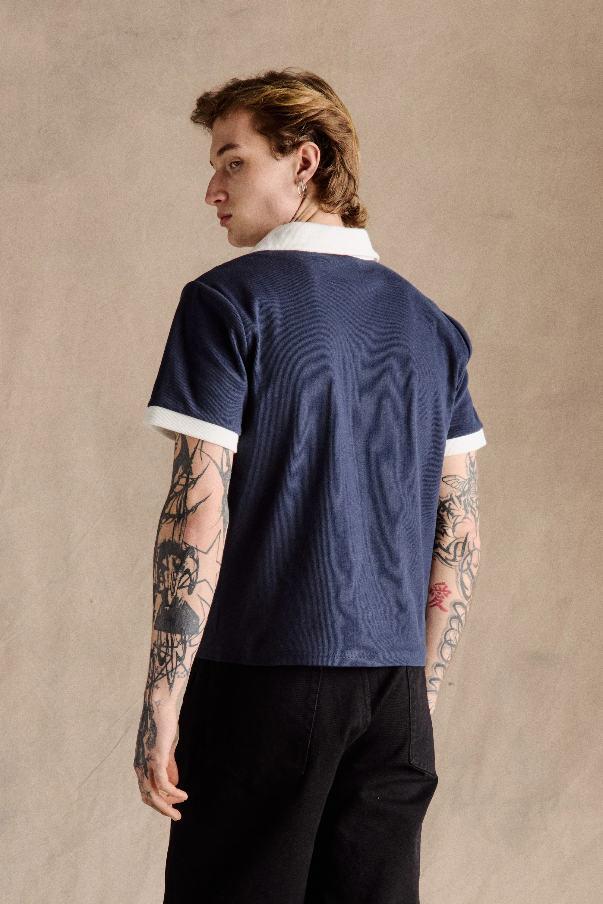 Johan Trimmed Polo | Navy - Image 3
