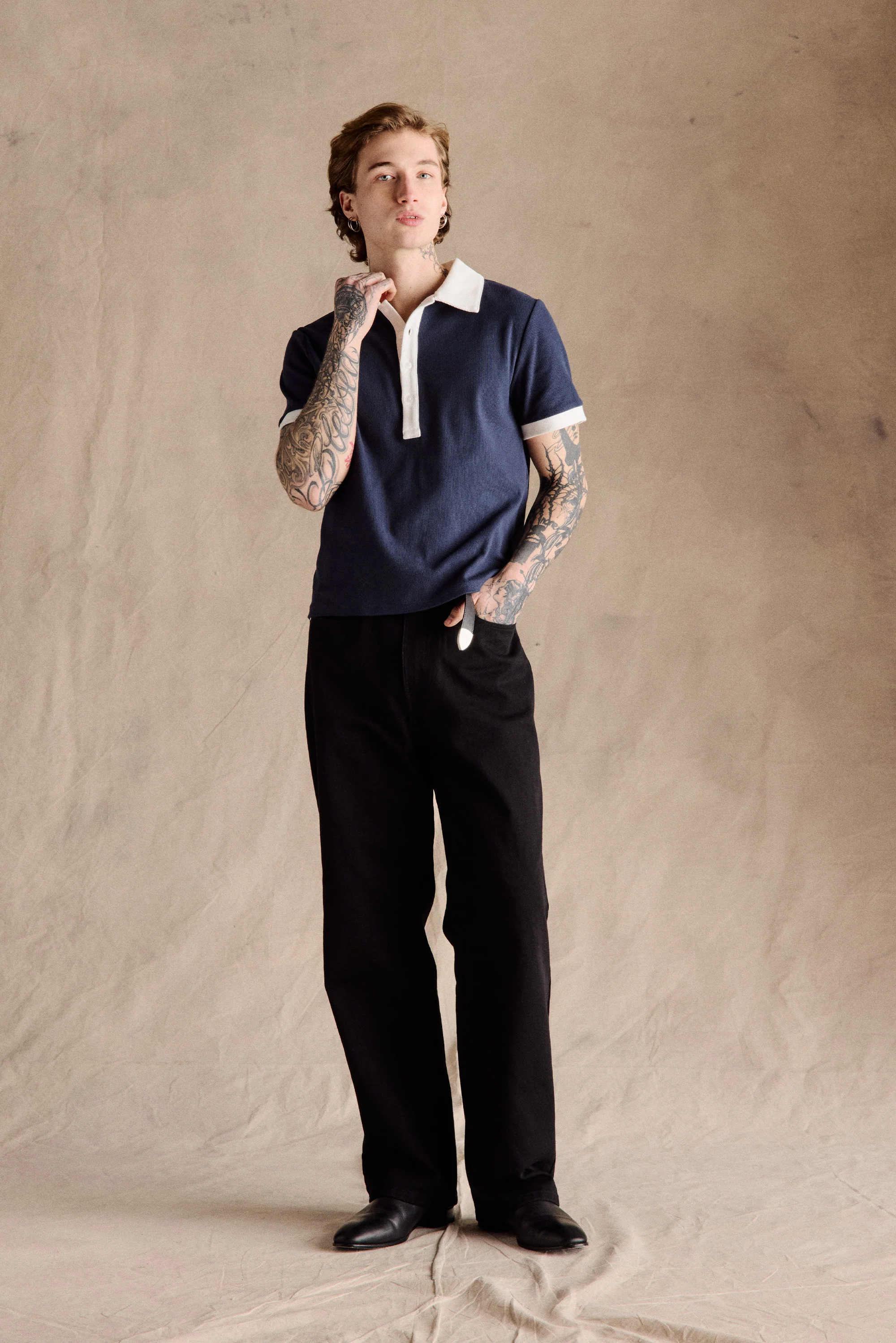 Johan Trimmed Polo | Navy - Image 4