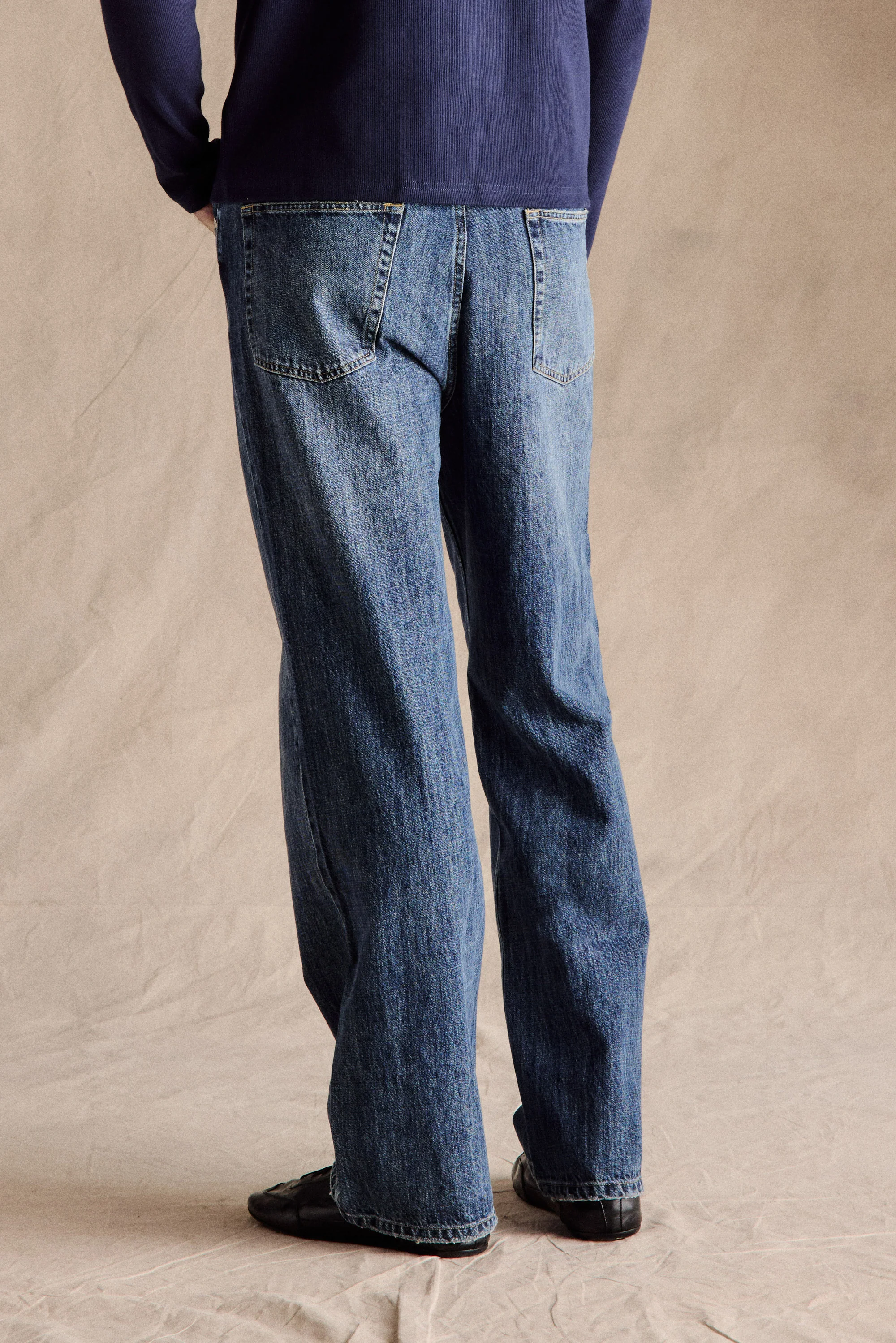 Carol Relaxed Straight Leg Jeans | Dark Blue - Image 3