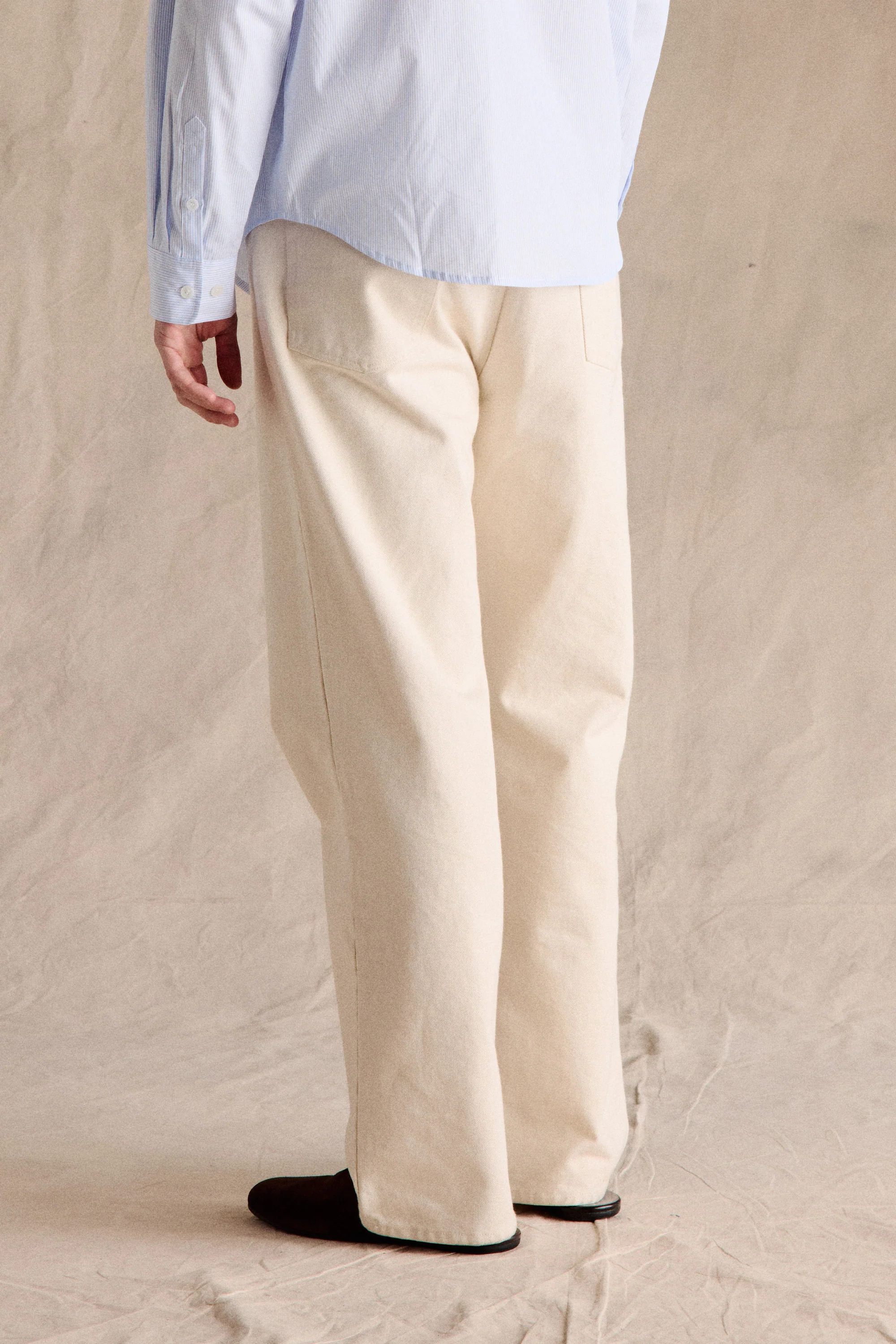 Riviera Relaxed Straight Leg Jeans | Ecru - Image 3