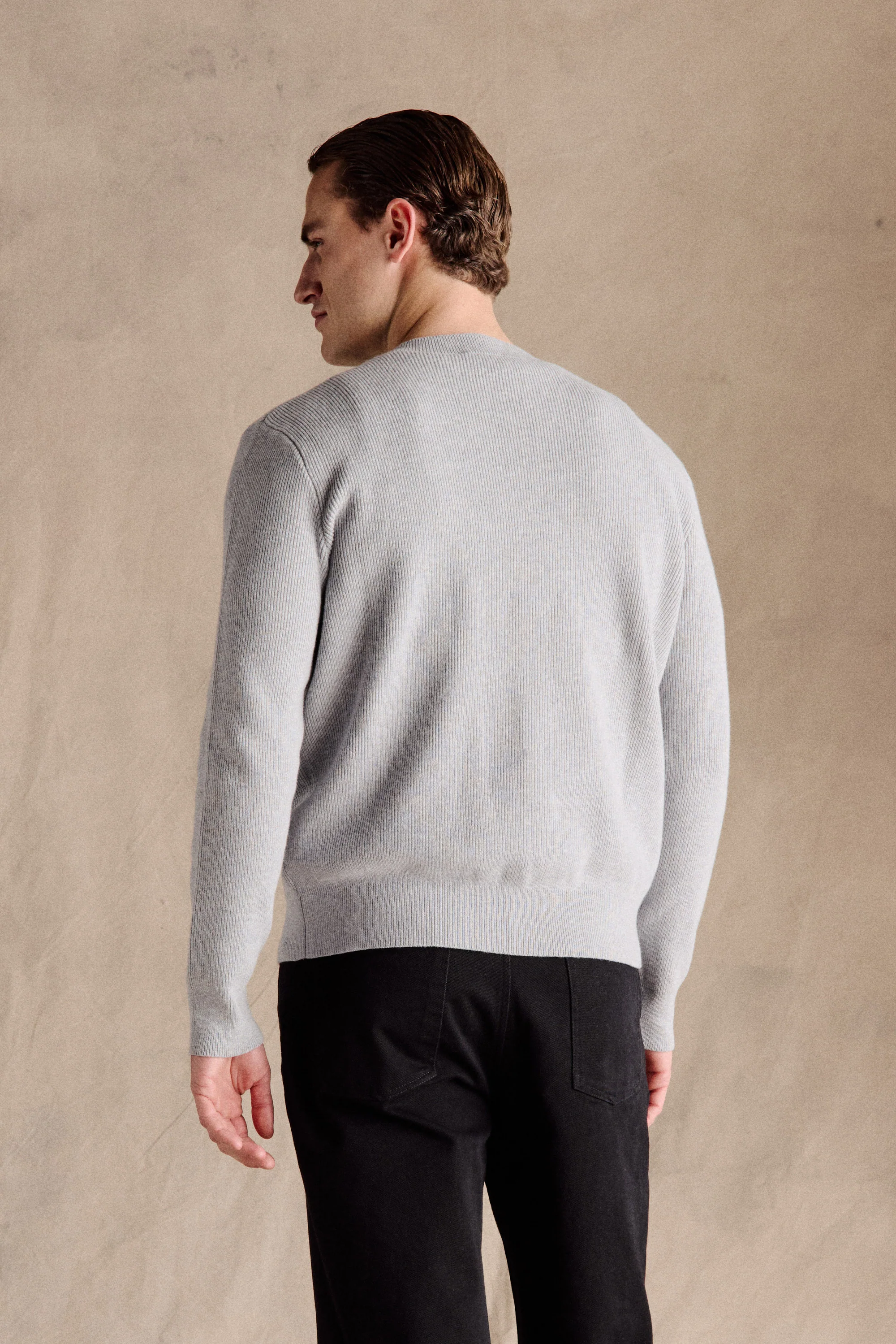 Hudson Crew Neck Cardigan | Grey - Image 3